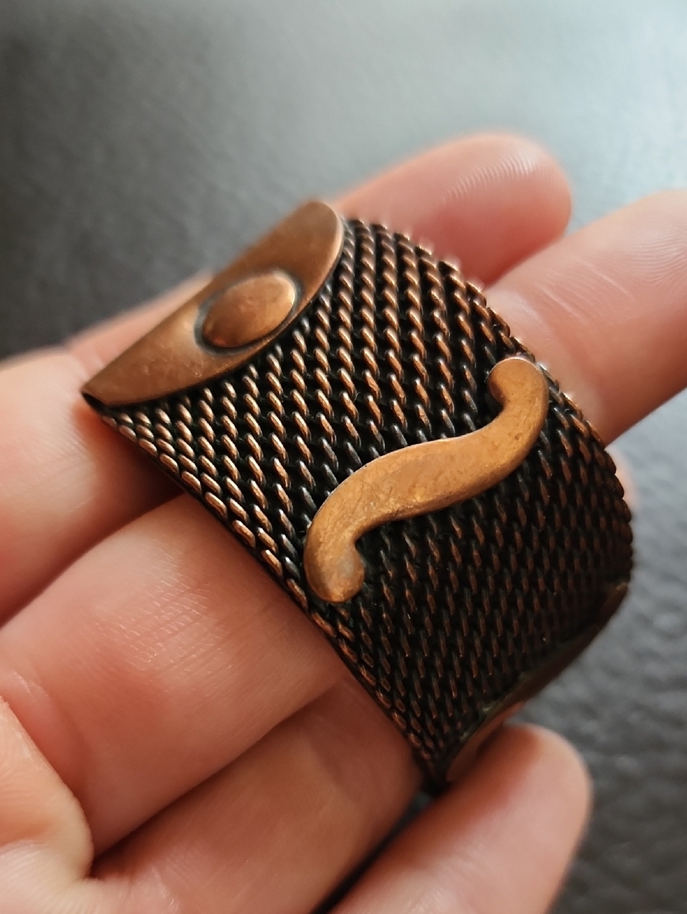VTG Copper Mesh Cuff Bracelet - Picture 6 of 8